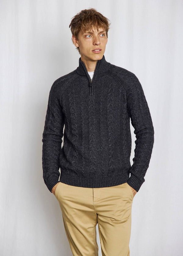 BS Askel Regular Fit Stickat - Charcoal