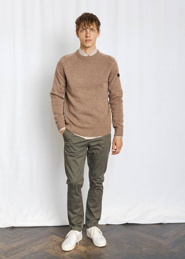 BS Baldor Regular Fit Stickat - Brown