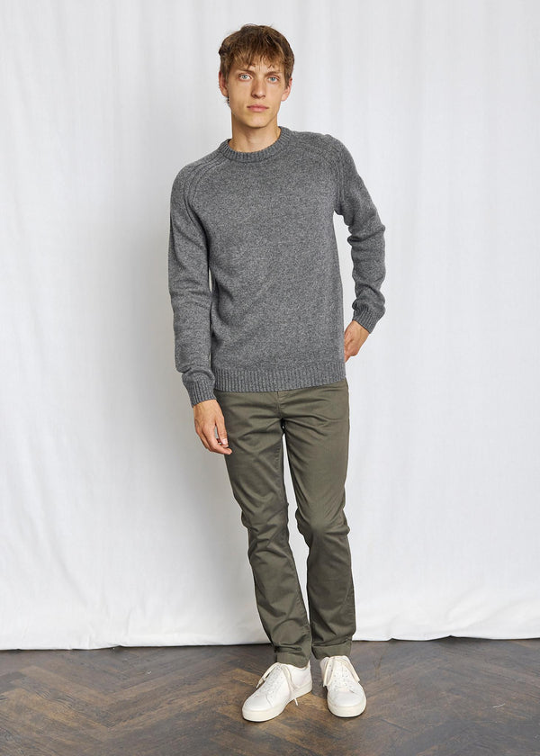 BS Baldor Regular Fit Stickat - Grey