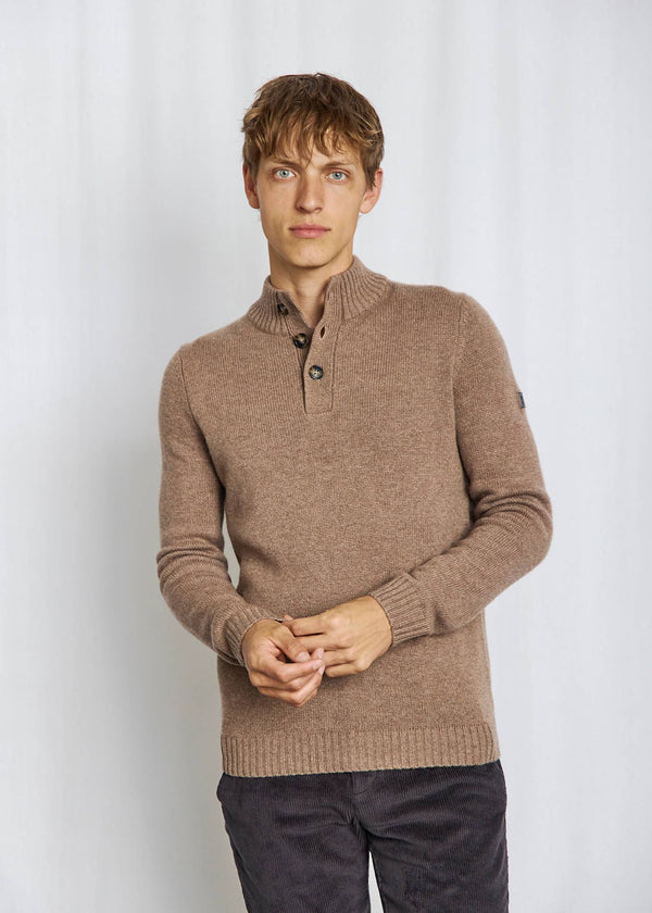 BS Alrek Regular Fit Stickat - Brown