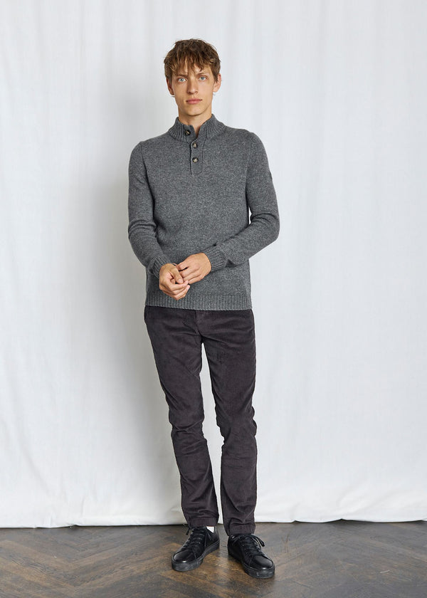 BS Alrek Regular Fit Stickat - Grey