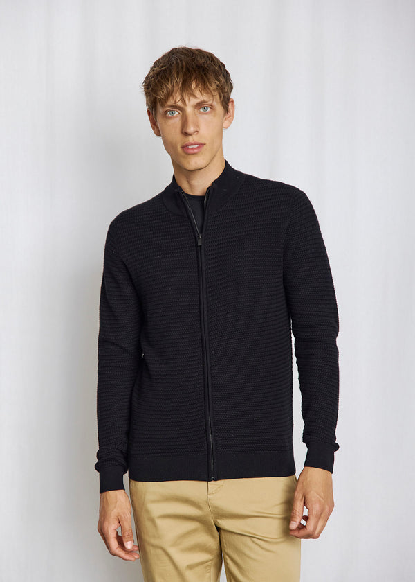 BS Waldis Regular Fit Stickat - Black