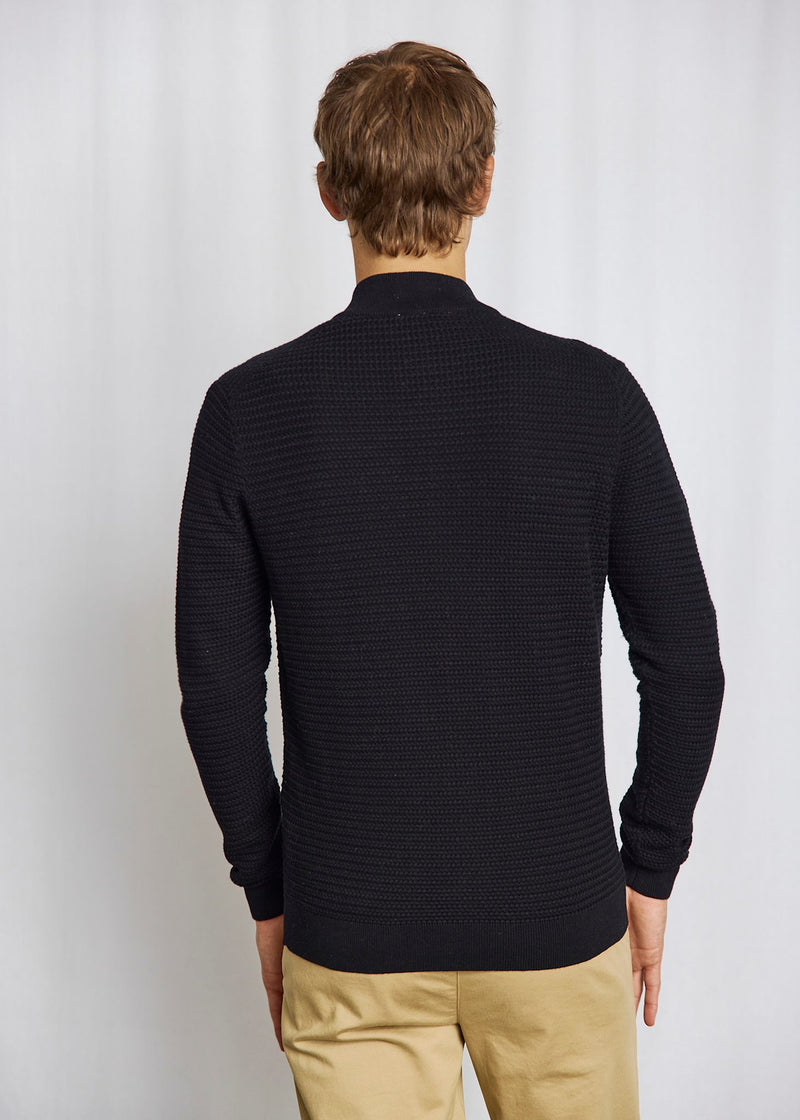 BS Waldis Regular Fit Stickat - Black