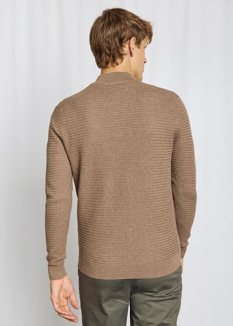 BS Waldis Regular Fit Stickat - Brown