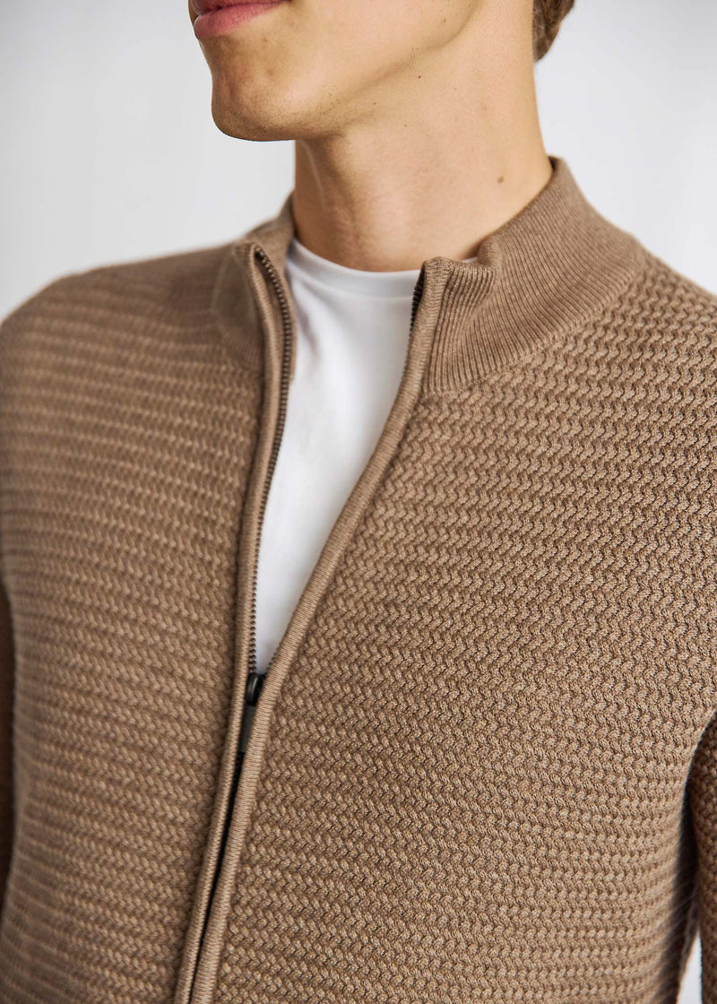 BS Waldis Regular Fit Stickat - Brown