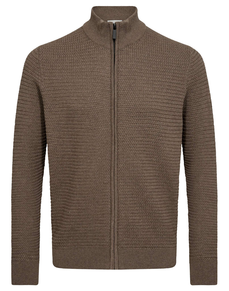 BS Waldis Regular Fit Stickat - Brown