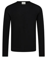 BS Arnlaug Regular Fit Stickat - Black