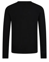 BS Arnlaug Regular Fit Stickat - Black