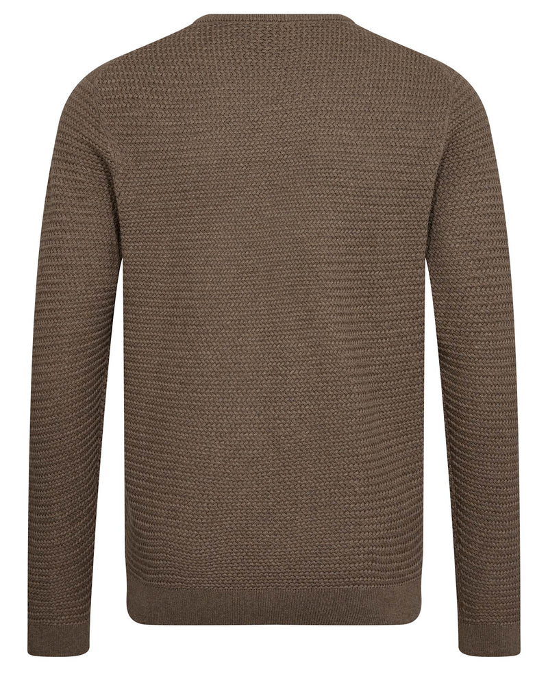 BS Arnlaug Regular Fit Stickat - Brown