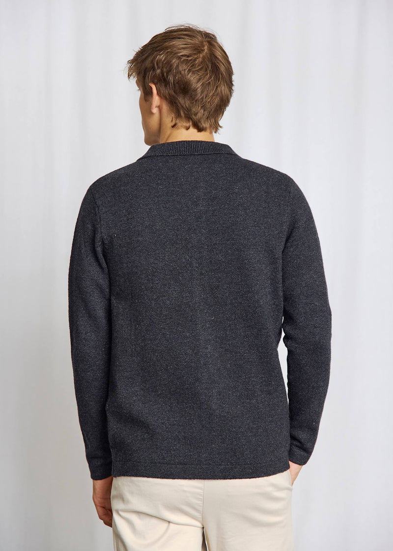 BS Nannak Regular Fit Stickat - Charcoal