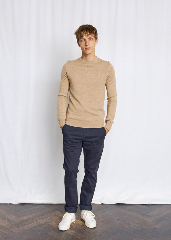 BS Malik Regular Fit Chinos - Navy