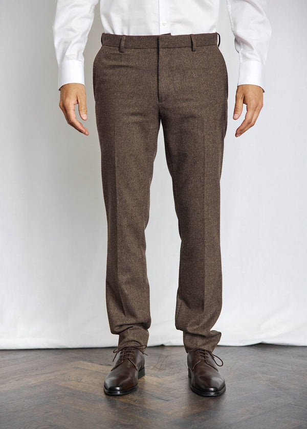 BS Rapallo Classic Fit Kostymbyxor - Brown