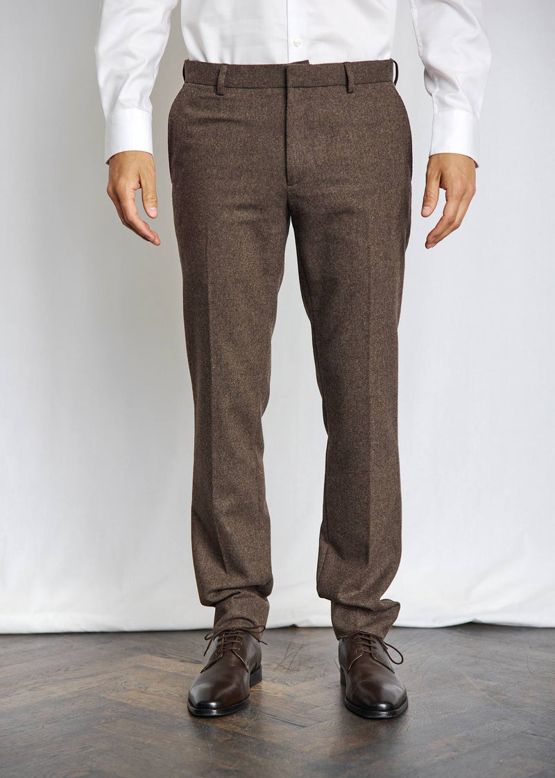 BS Rapallo Classic Fit Kostymbyxor - Brown