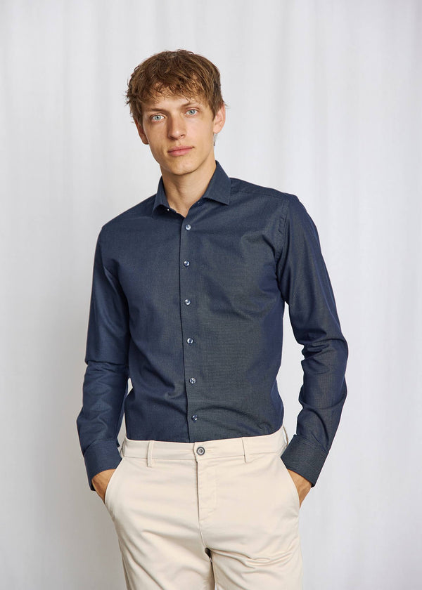 BS Arozarena Slim Fit Skjorta - Navy