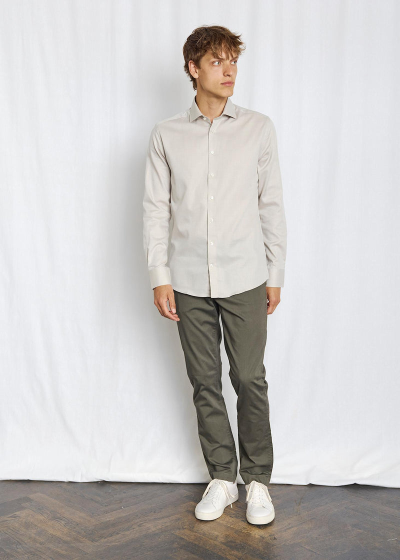 BS Caroll Slim Fit Skjorta - Sand
