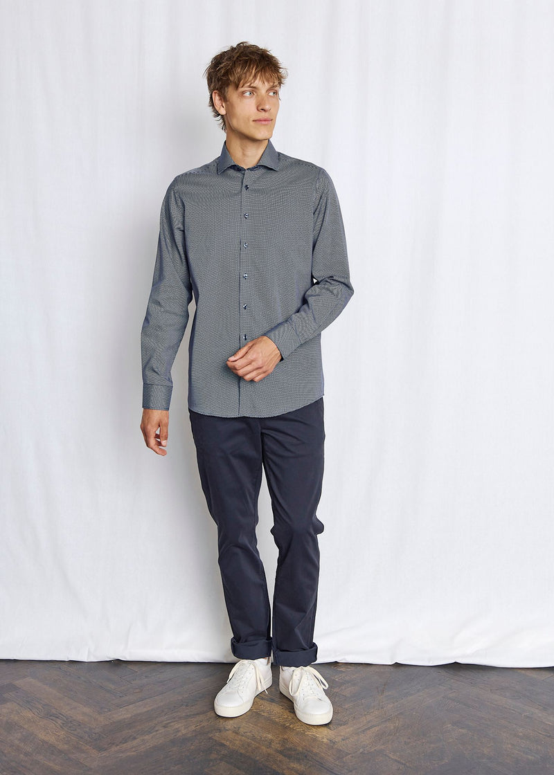 BS Henderson Slim Fit Skjorta - Navy