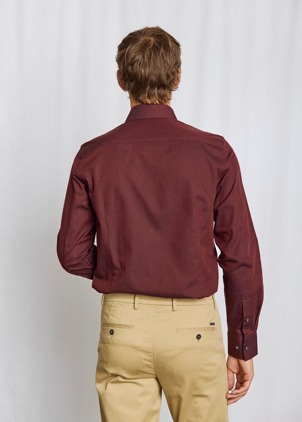 BS Machado Slim Fit Skjorta - Bordeaux