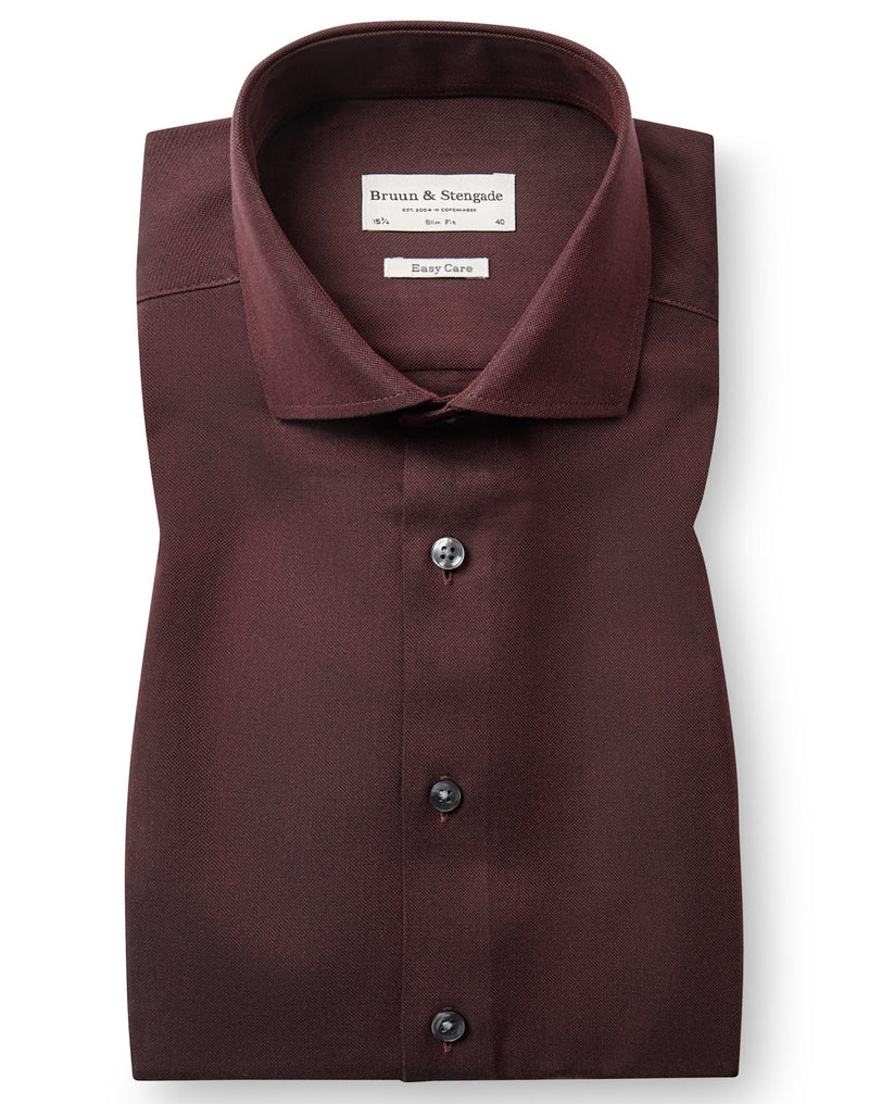 BS Machado Slim Fit Skjorta - Bordeaux