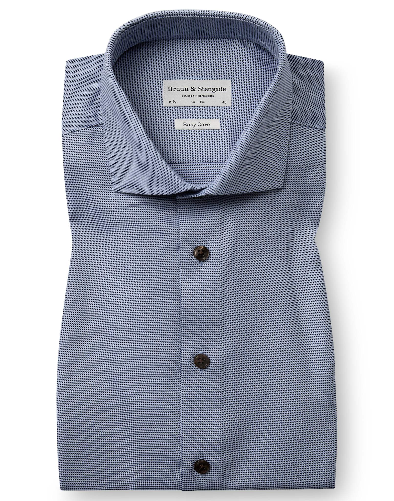 BS Seager Slim Fit Skjorta - Dark Blue