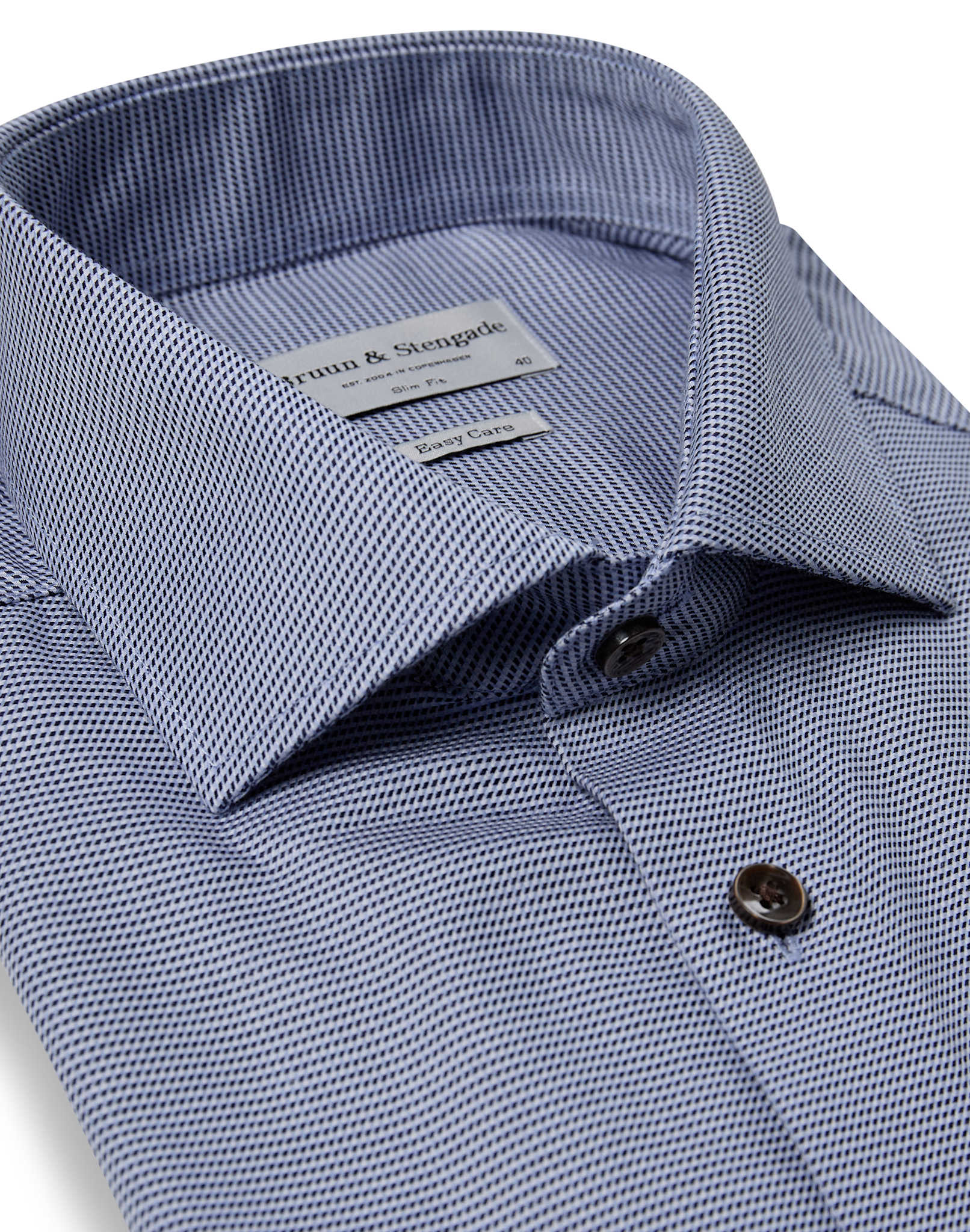 BS Seager Slim Fit Skjorta - Dark Blue
