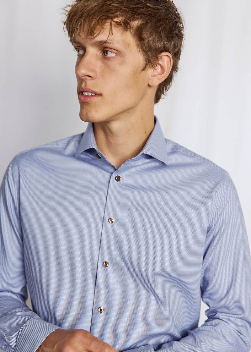BS Seager Slim Fit Skjorta - Dark Blue
