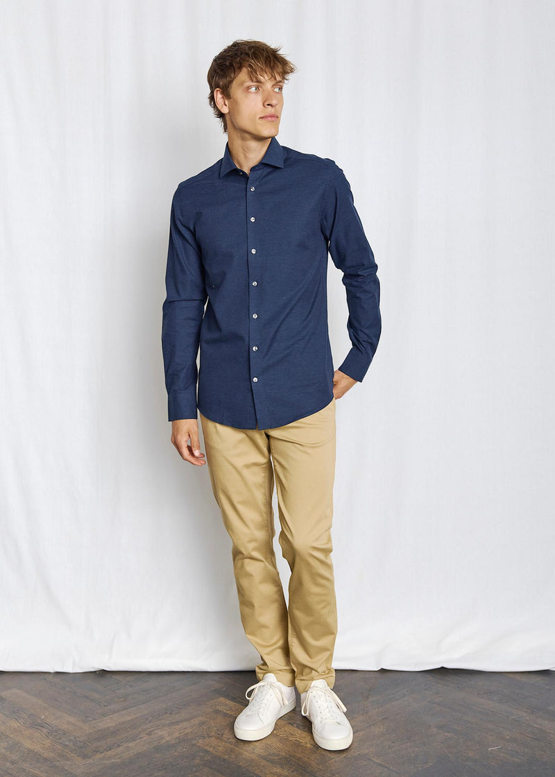 BS Tatis Slim Fit Skjorta - Navy