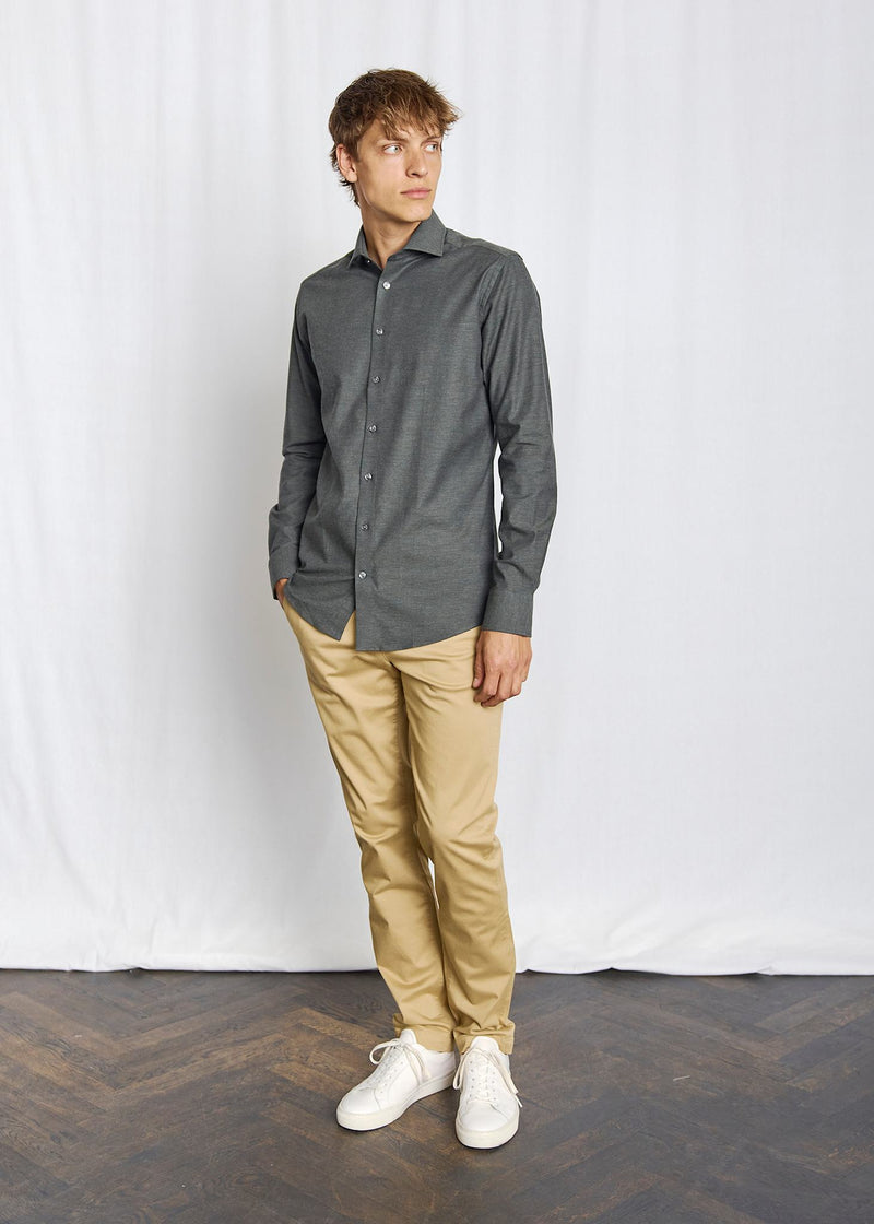 BS Witt Slim Fit Skjorta - Dark Green