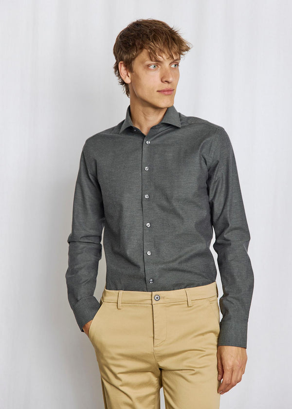 BS Witt Slim Fit Skjorta - Dark Green