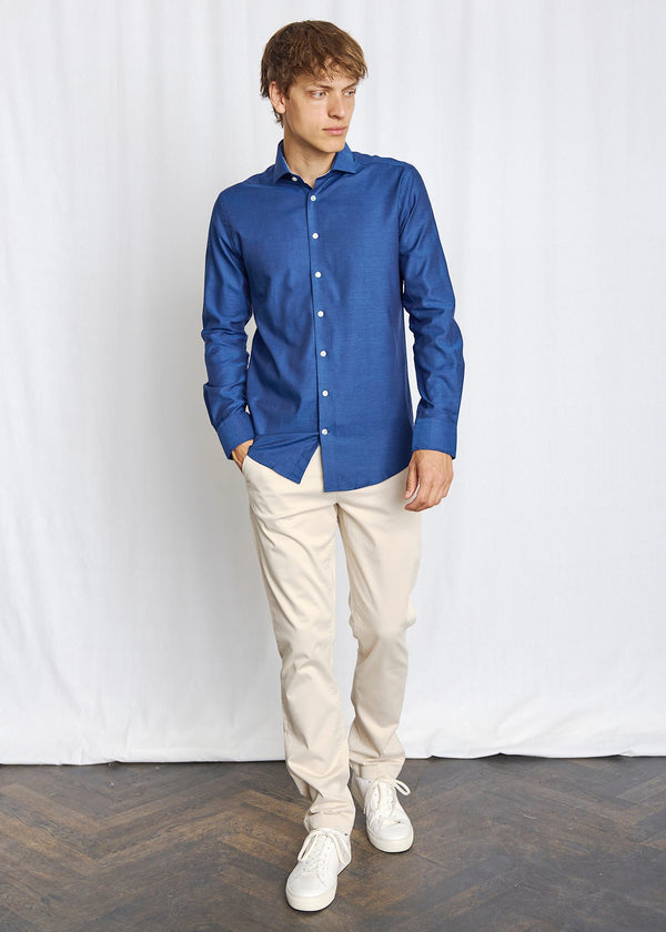 BS Yandy Modern Fit Skjorta - Dark Blue