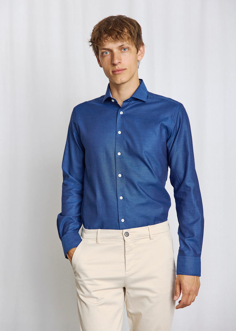 BS Yandy Modern Fit Skjorta - Dark Blue