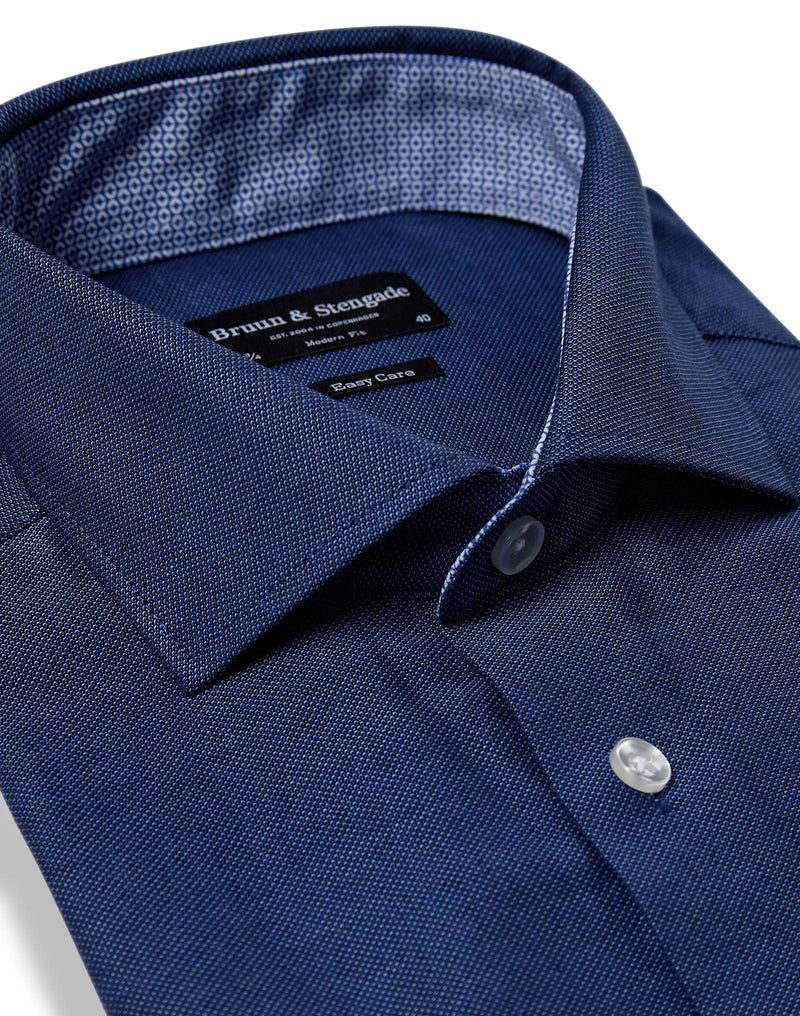 BS Yandy Modern Fit Skjorta - Dark Blue