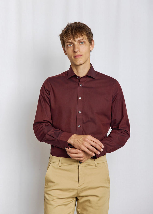 BS Manny Modern Fit Skjorta - Burgundy
