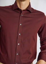 BS Manny Modern Fit Skjorta - Burgundy