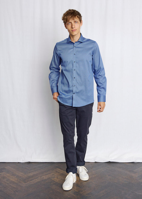 BS Madsen Modern Fit Skjorta - Blue