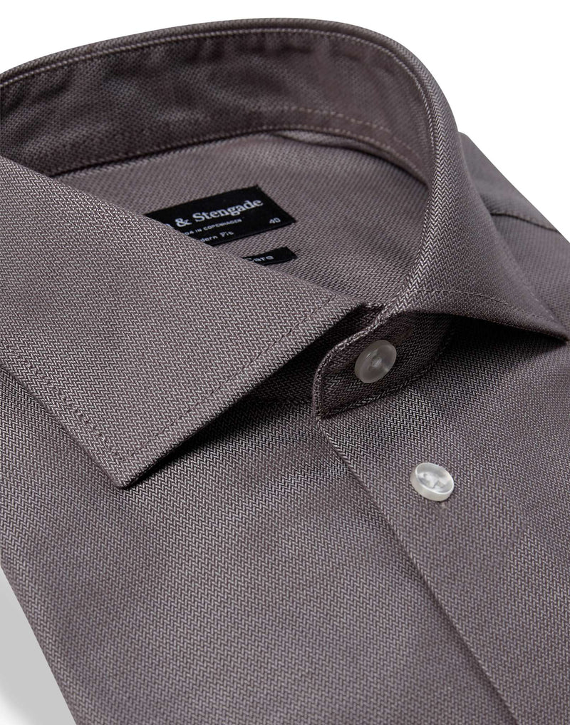 BS Spencer Modern Fit Skjorta - Brown