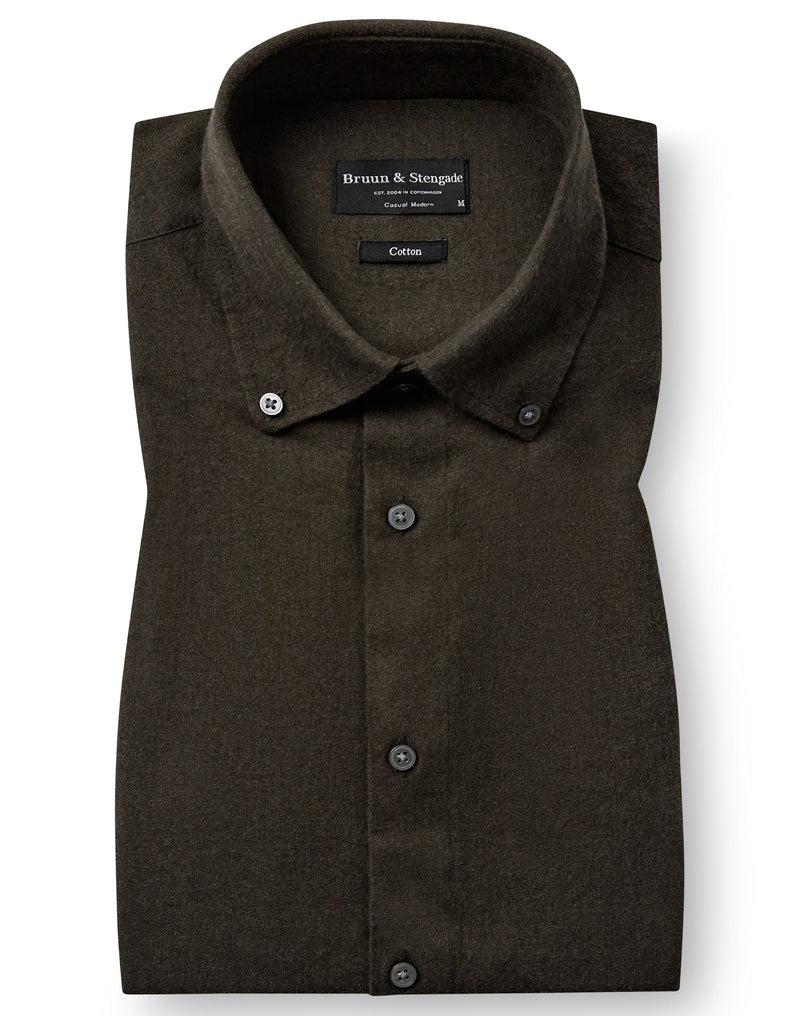 BS Faruk Casual Modern Fit Skjorta - Army