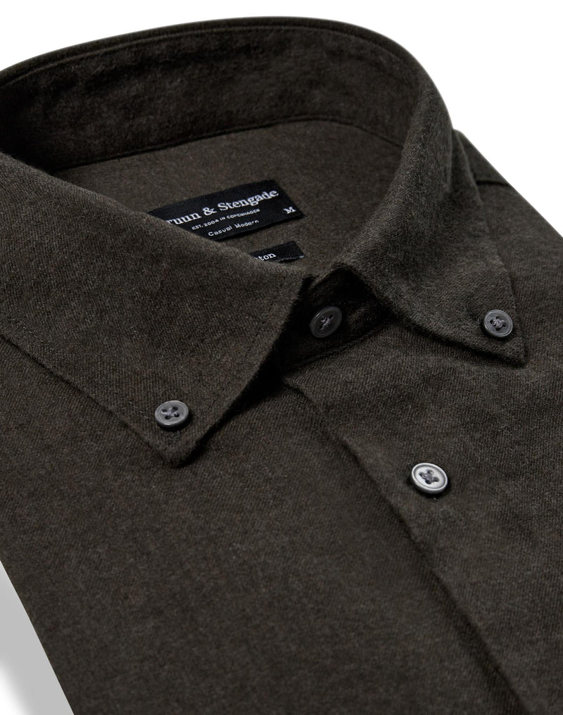 BS Faruk Casual Modern Fit Skjorta - Army