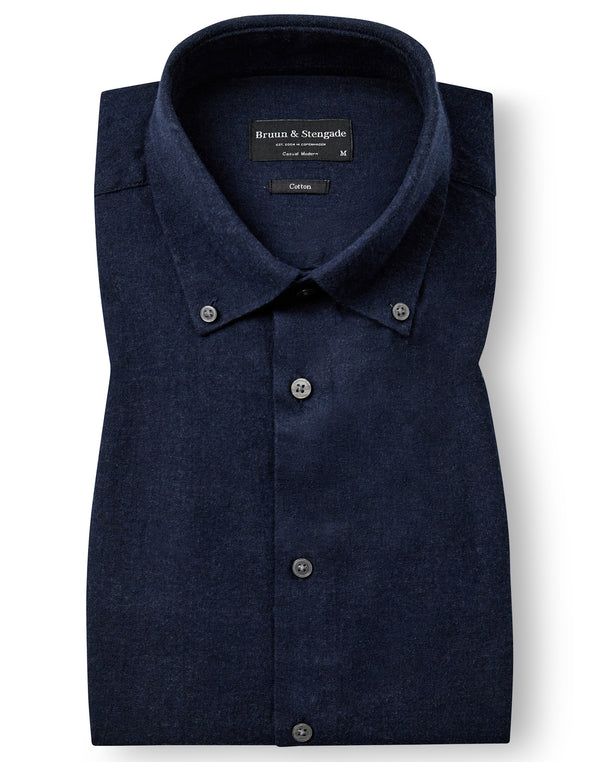 BS Faruk Casual Modern Fit Skjorta - Dark Blue