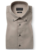 BS Faruk Casual Modern Fit Skjorta - Sand