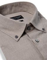 BS Faruk Casual Modern Fit Skjorta - Sand
