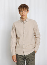BS Faruk Casual Modern Fit Skjorta - Sand