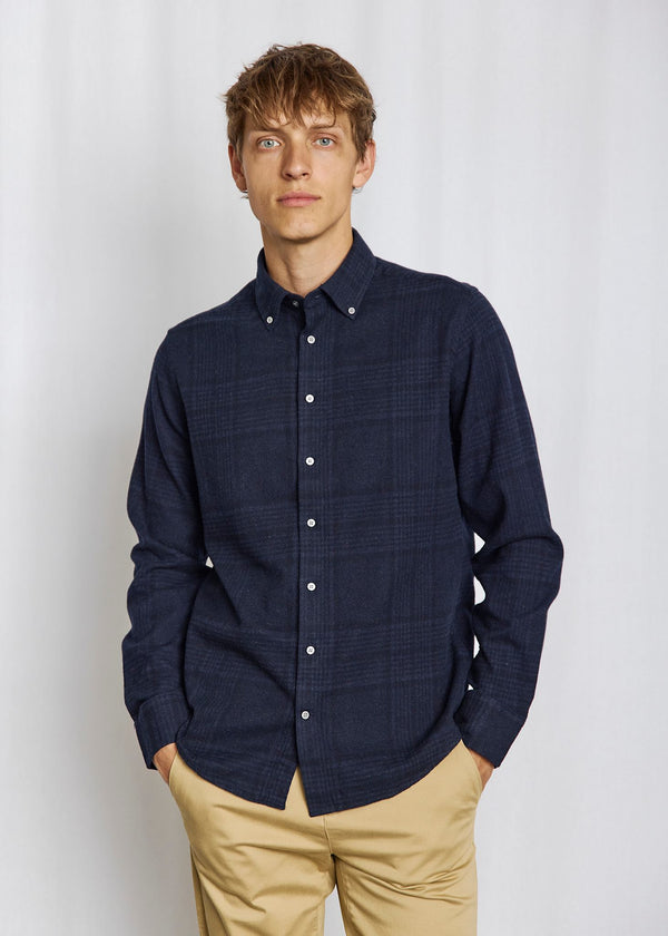 BS Akhlaq Casual Modern Fit Skjorta - Thunder
