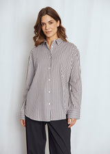 BS Karita Regular Fit Skjorta - Bordeaux/White