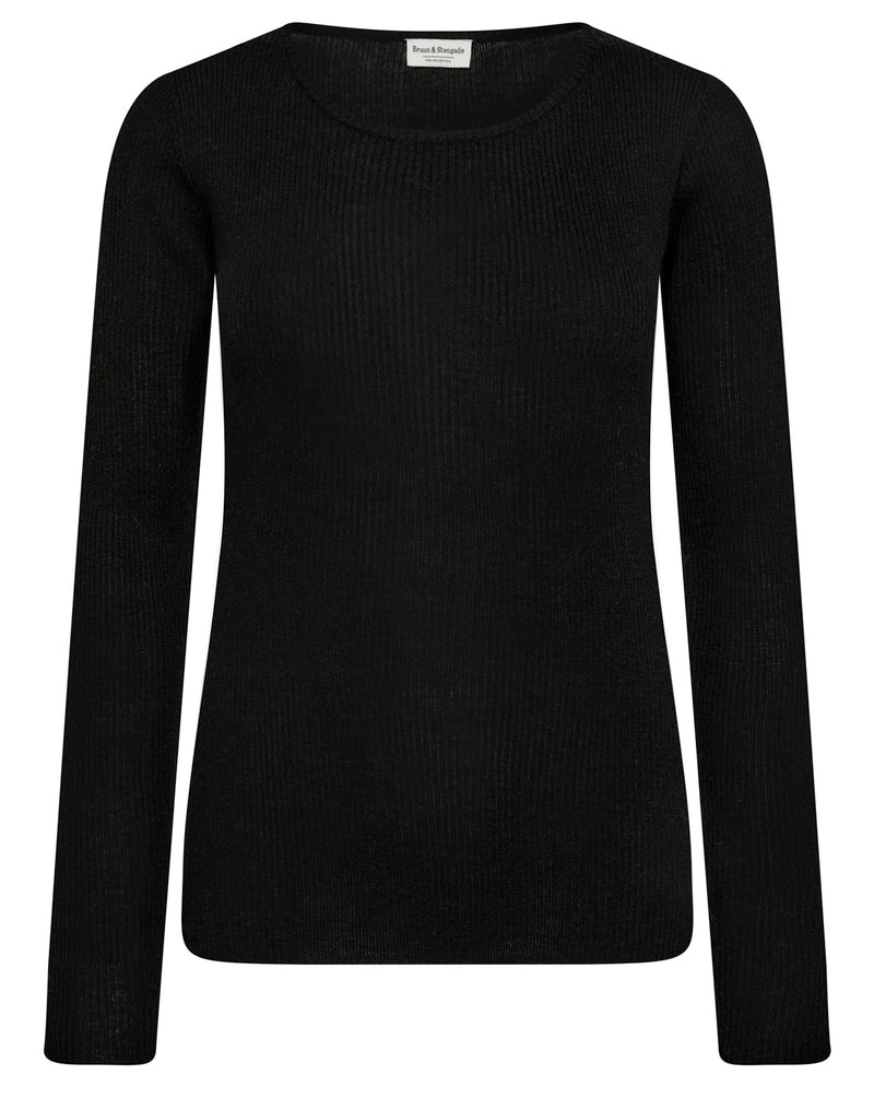 BS Asdis Regular Fit Stickat - Black