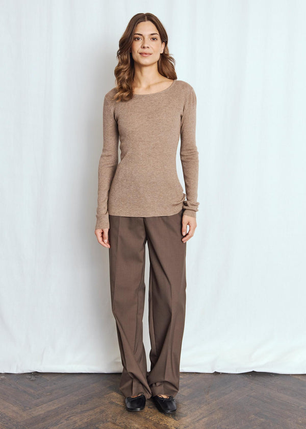 BS Asdis Regular Fit Stickat - Brown