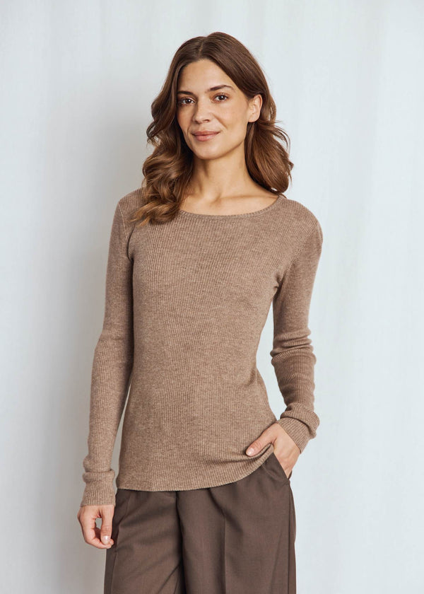 BS Asdis Regular Fit Stickat - Brown