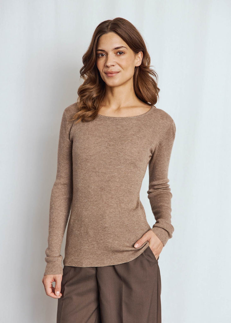 BS Asdis Regular Fit Stickat - Brown
