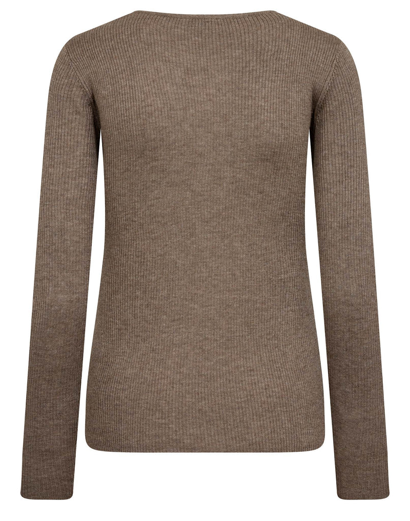 BS Asdis Regular Fit Stickat - Brown