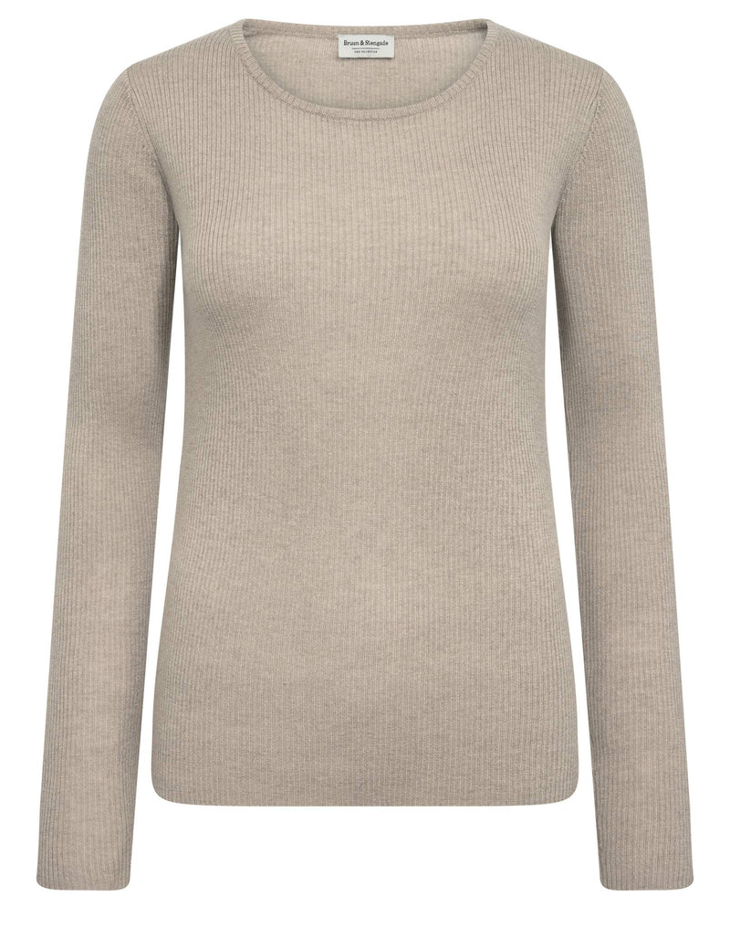 BS Asdis Regular Fit Stickat - Sand