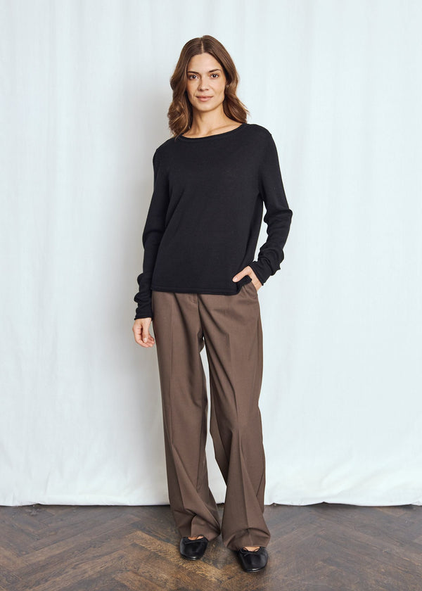 BS Ophelia Regular Fit Stickat - Black